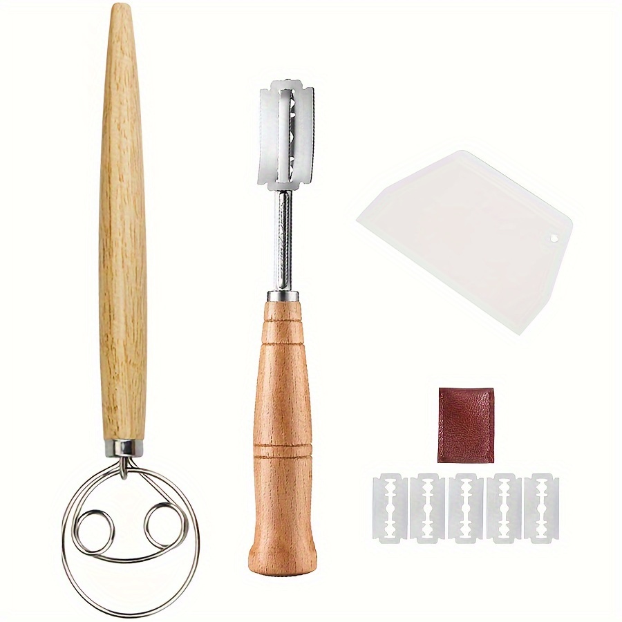 Danish Pancake Pan - Kit kocokan adonan Denmark, pengikis adonan,