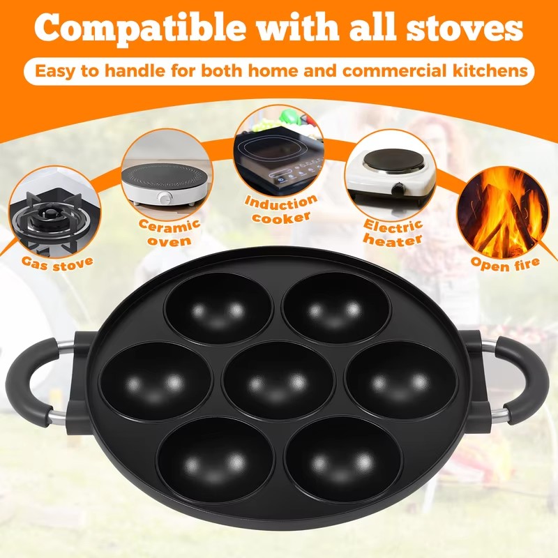 Cetakan Aluminium 7 Lubang unt - Takoyaki Grill Plate ulasan dan harga